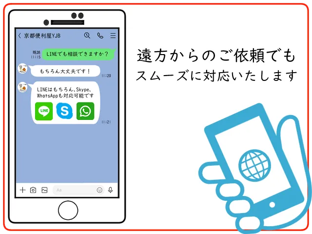 京都市西京区の便利屋 "京都便利屋YJB" 遠方からのご依頼もスムーズに対応